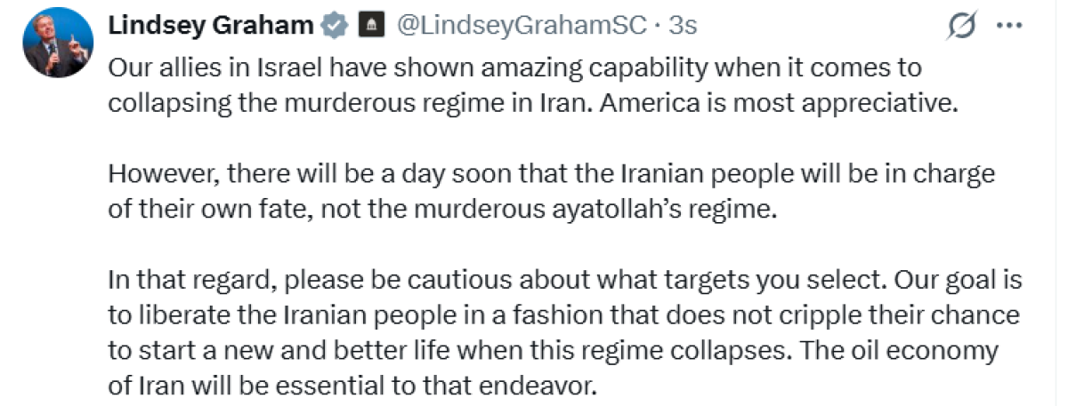 ABD’li Senatör Graham’dan İsrail’e Hedef Uyarısı