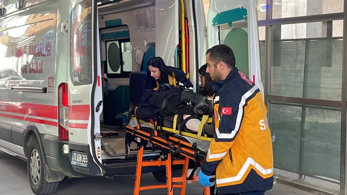 Karaman’da Motosiklet Şarampole Devrildi