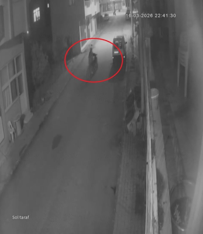 Park Halindeki Motosikleti Çaldılar, Kameraya Yakalandılar