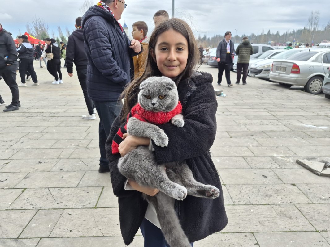Minik Taraftar Kedisiyle Maça Geldi İlgi Odağı Oldu
