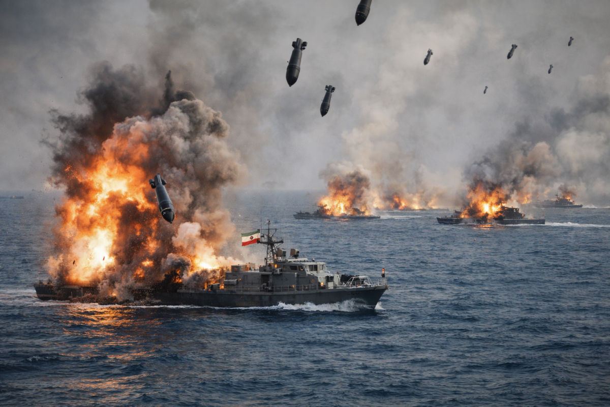 ABD İran’a Ait Mayın Gemilerine Yönelik Saldırıların Görüntülerini Yayınladı