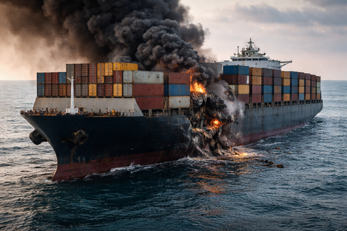 BAE Açıklarındaki Konteyner Gemisine Saldırı Şüphesi