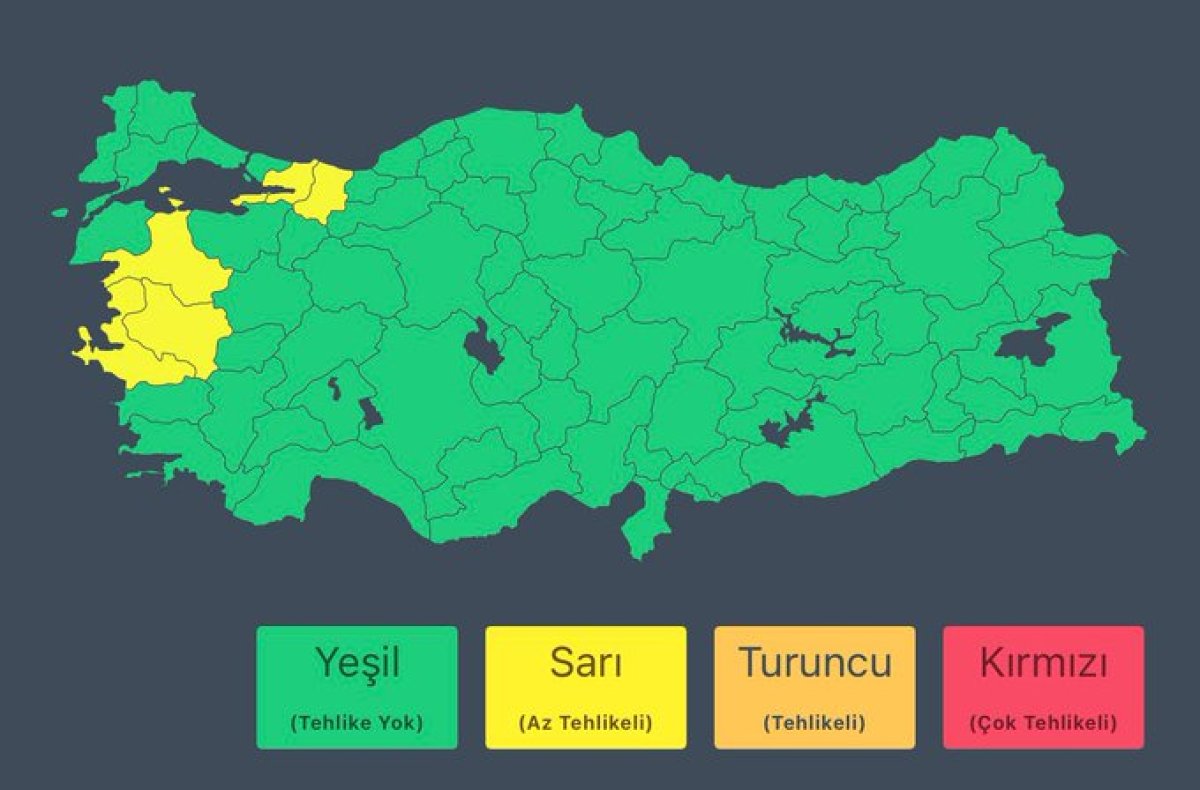 İçişleri Bakanlığı’ndan 6 İl İçin Sarı Kodlu Uyarı! İstanbul İçin Kritik Saat Açıklandı