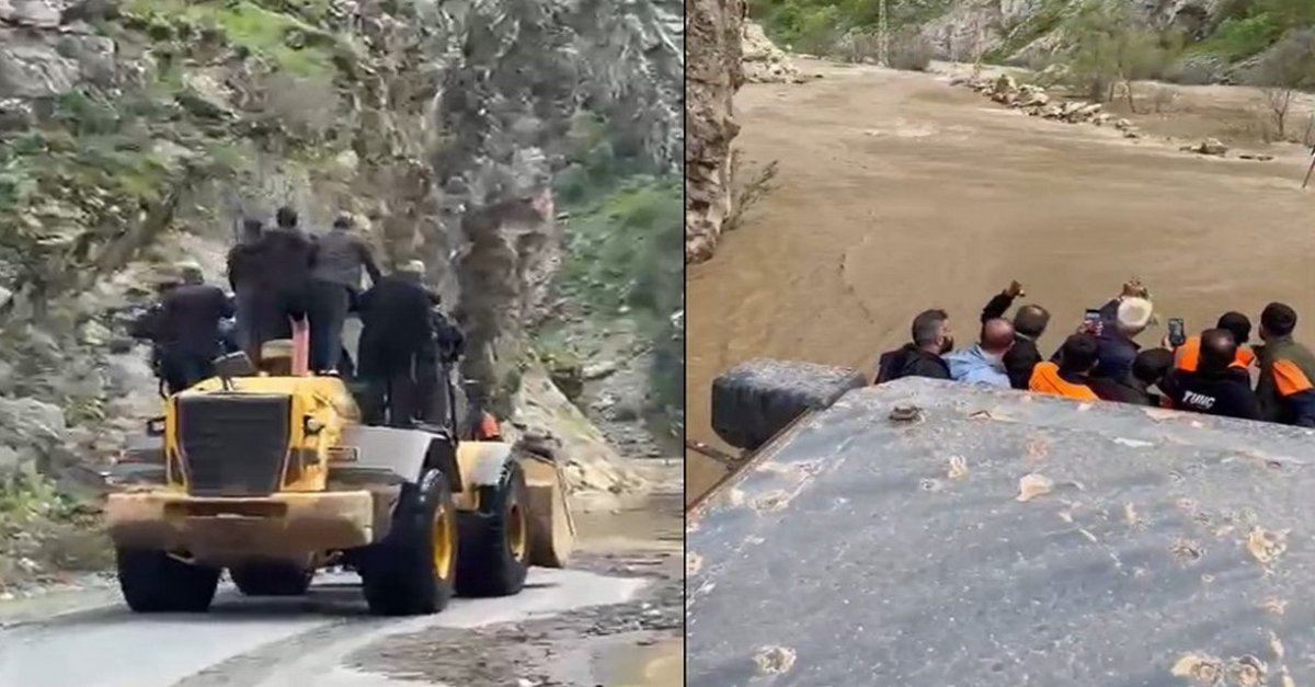 Kavaklı’da Dere Taştı İşçiler Kepçeyle Taşındı
