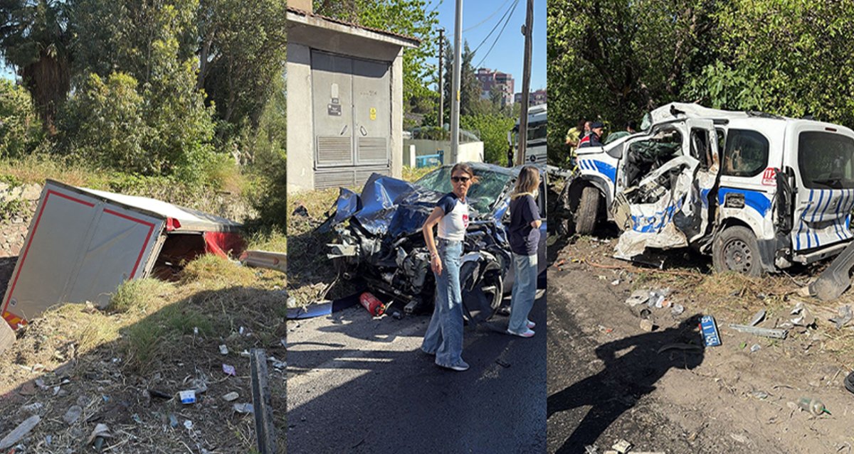 Bornova’da Freni Patlayan Tır Dehşeti: Polis Aracı Dahil Çok Sayıda Araç Kazaya Karıştı