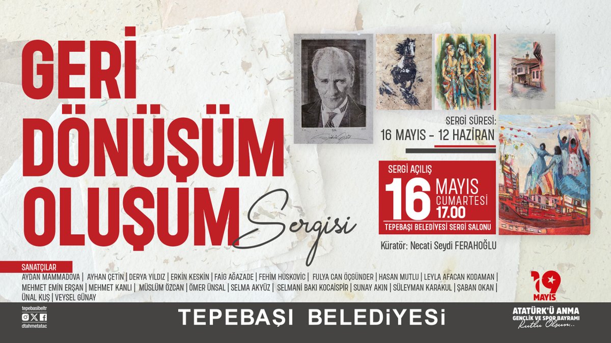 Tepebaşı’nda Sanat ve Geri Dönüşüm Buluşuyor: “Geri Dönüşüm Oluşum” Sergisi Açılıyor