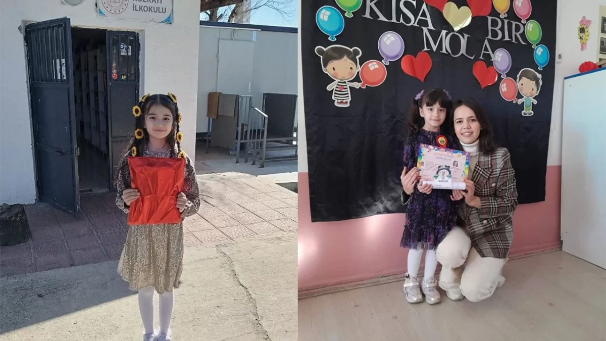 Kozkayı İlkokulu’nun Küçük Ressamı Zeynep Aydemir İlçe Birincisi Oldu